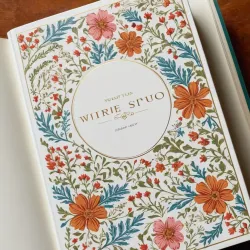 photo of #6 white book with floral pattern