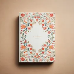 photo of #6 white book with floral pattern