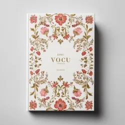 photo of #6 white book with floral pattern