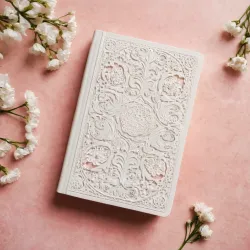photo of #6 white book with floral pattern