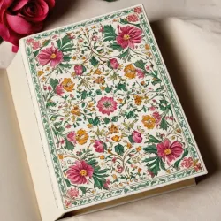 photo of #6 white book with floral pattern