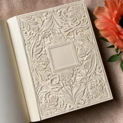 photo of #6 white book with floral pattern