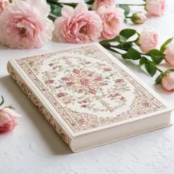 photo of #6 white book with floral pattern