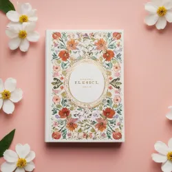 photo of #6 white book with floral pattern