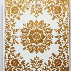 photo of #7 white book with golden floral pattern
