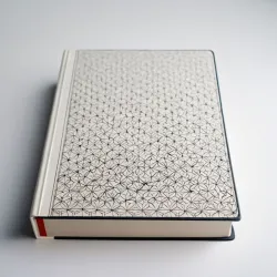 photo of 8-white-book-with-golden-geometrical-pattern