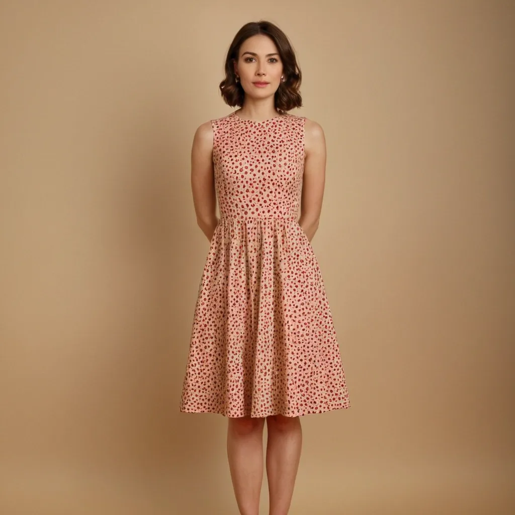 detailed photo of cherry pattern A Type dress
