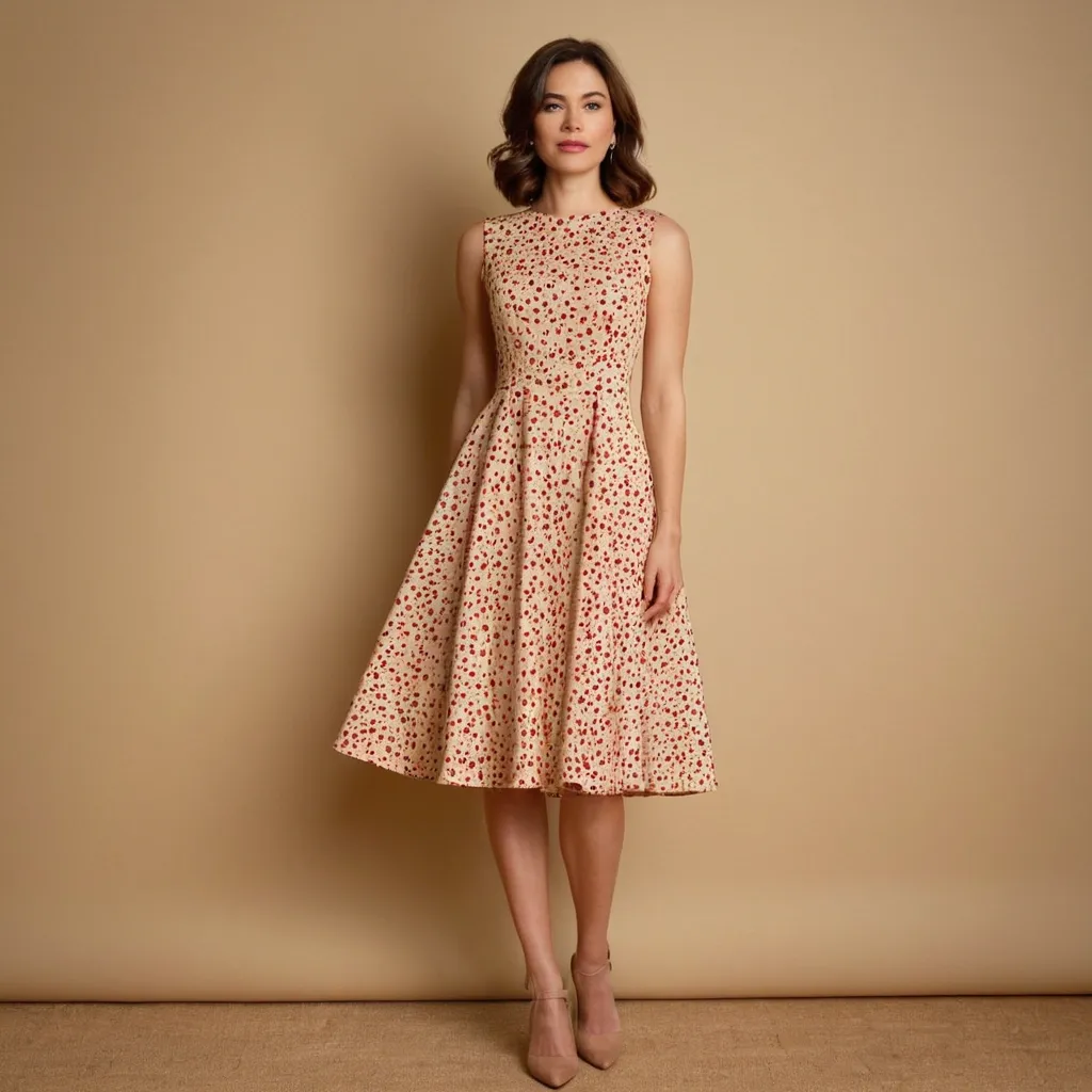 detailed photo of cherry pattern A Type dress
