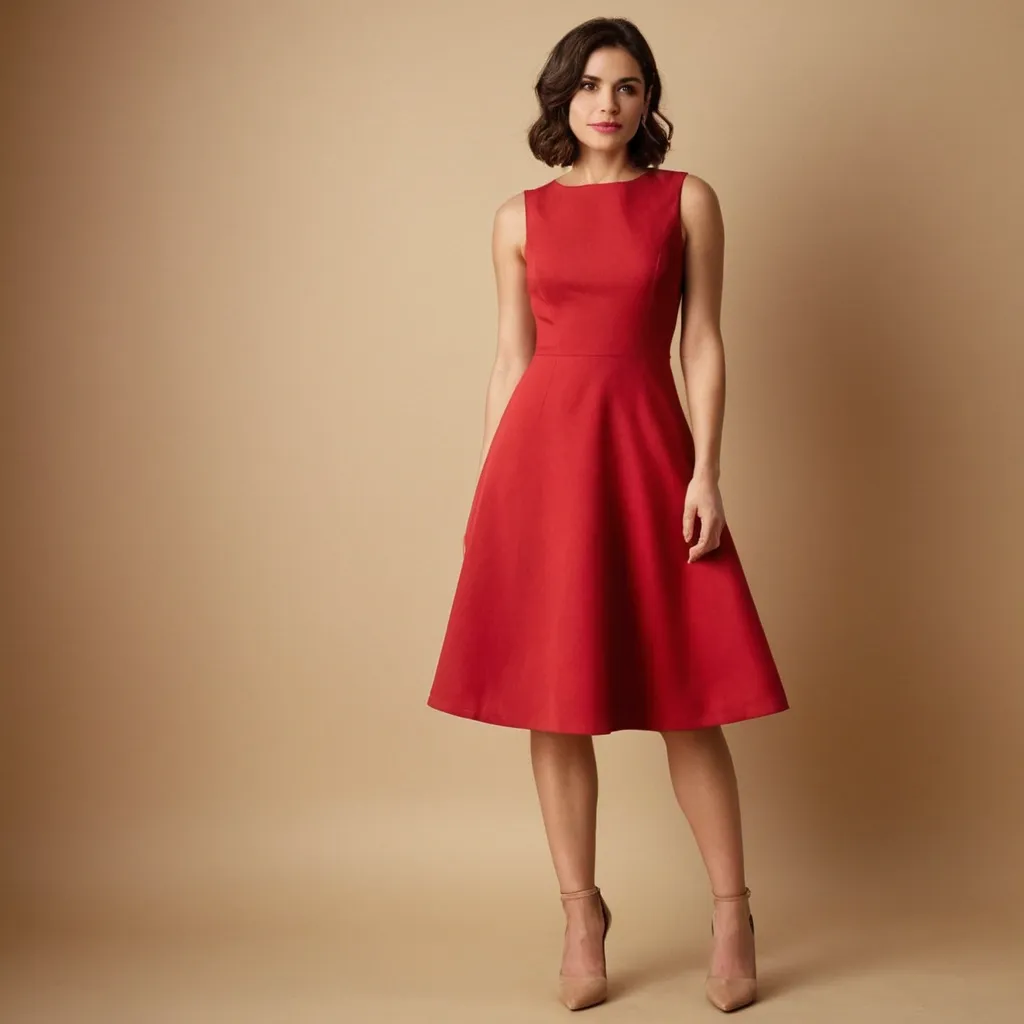 detailed photo of cherry red A Type dress