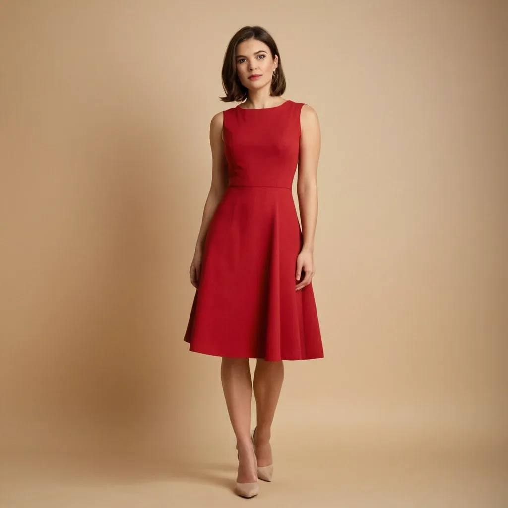 detailed photo of cherry red A Type dress