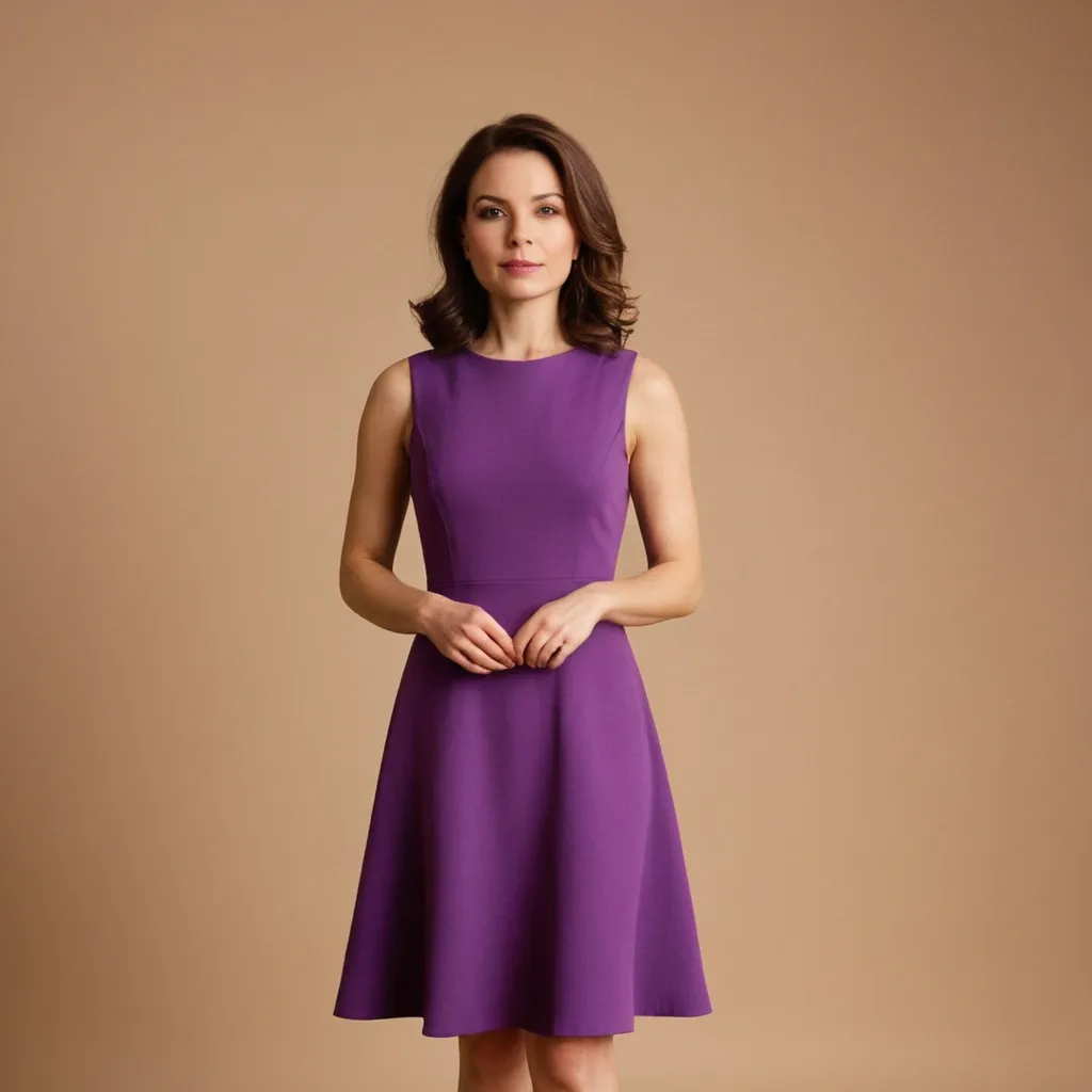 detailed photo of purple A Type dress