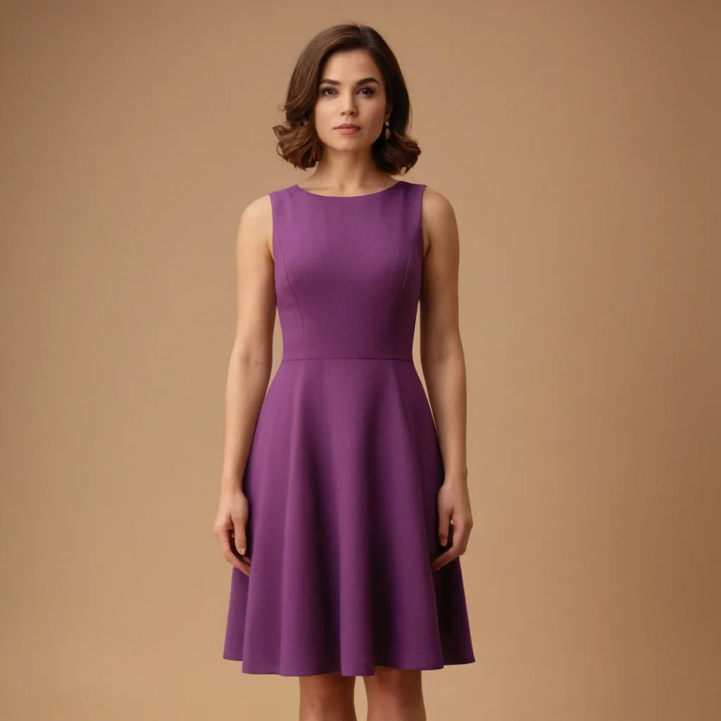 detailed photo of purple A Type dress