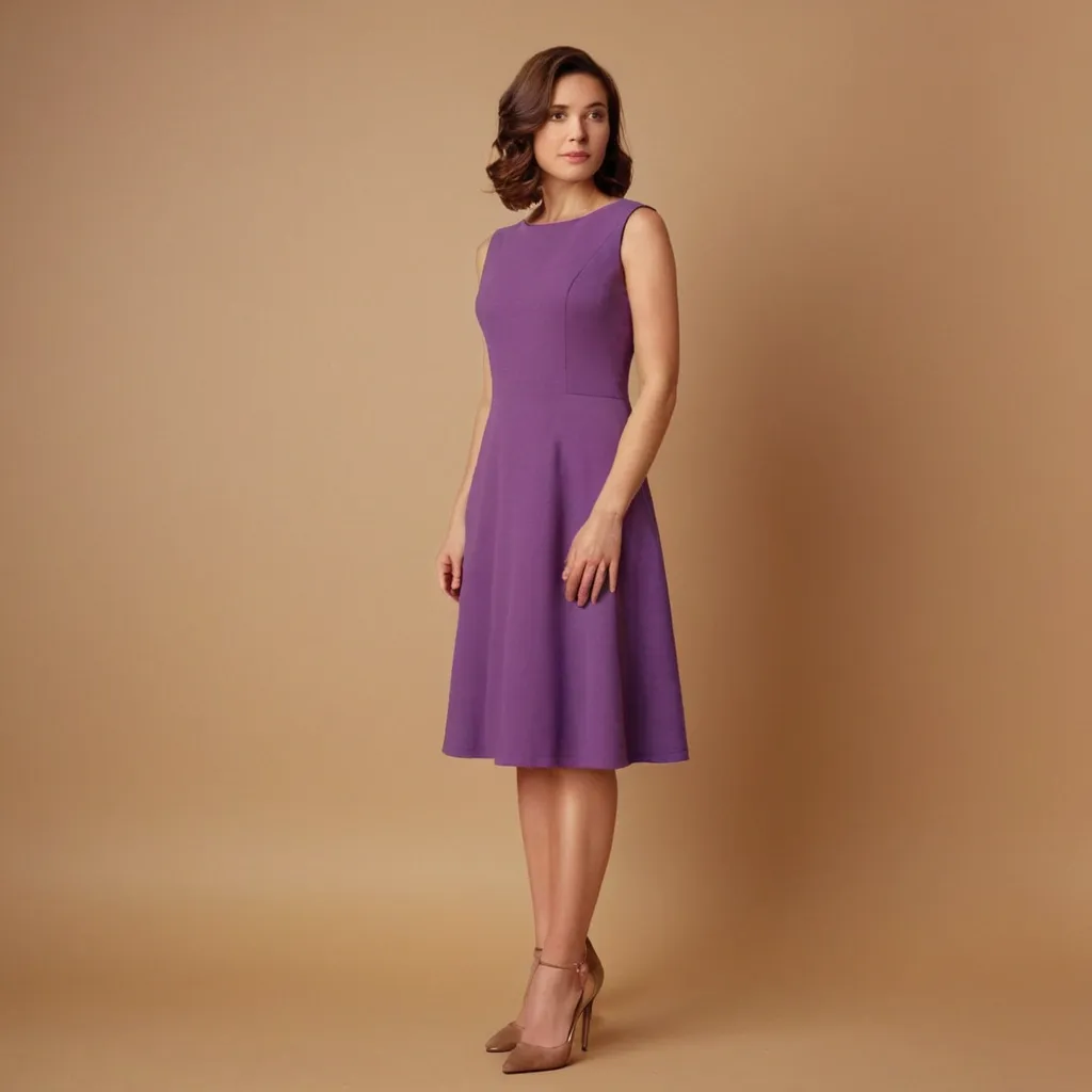 detailed photo of purple A Type dress