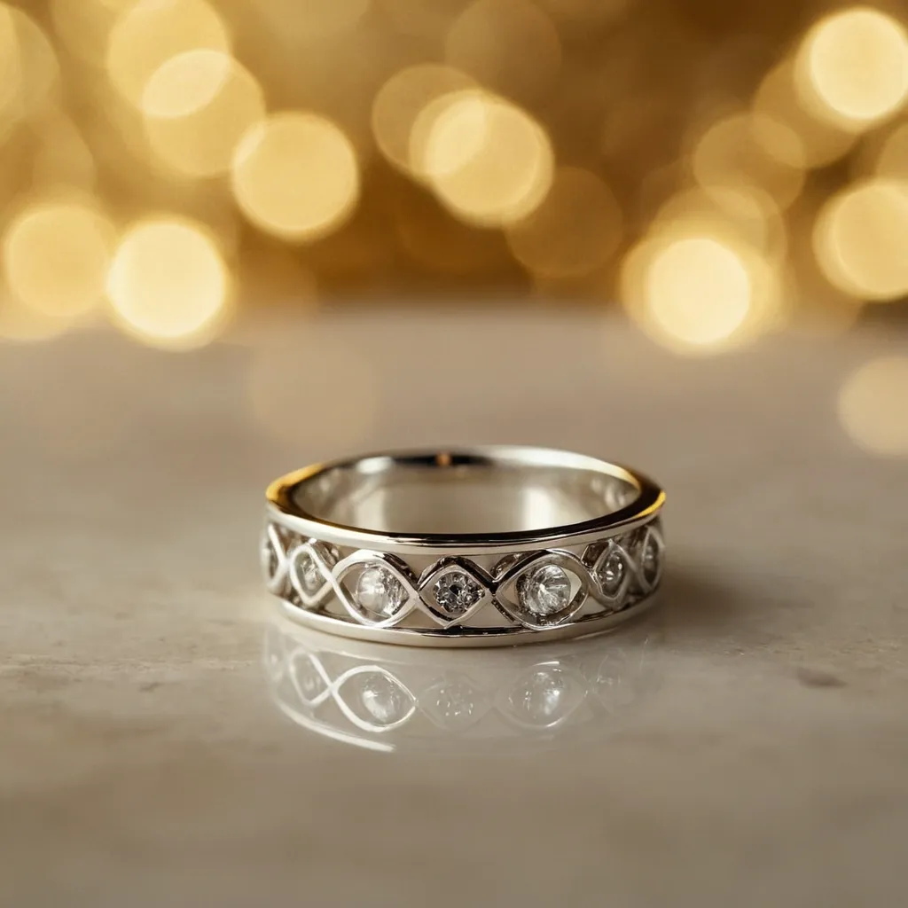 detailed photo of silver ring