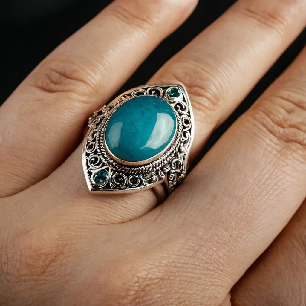 detailed photo of silver ring