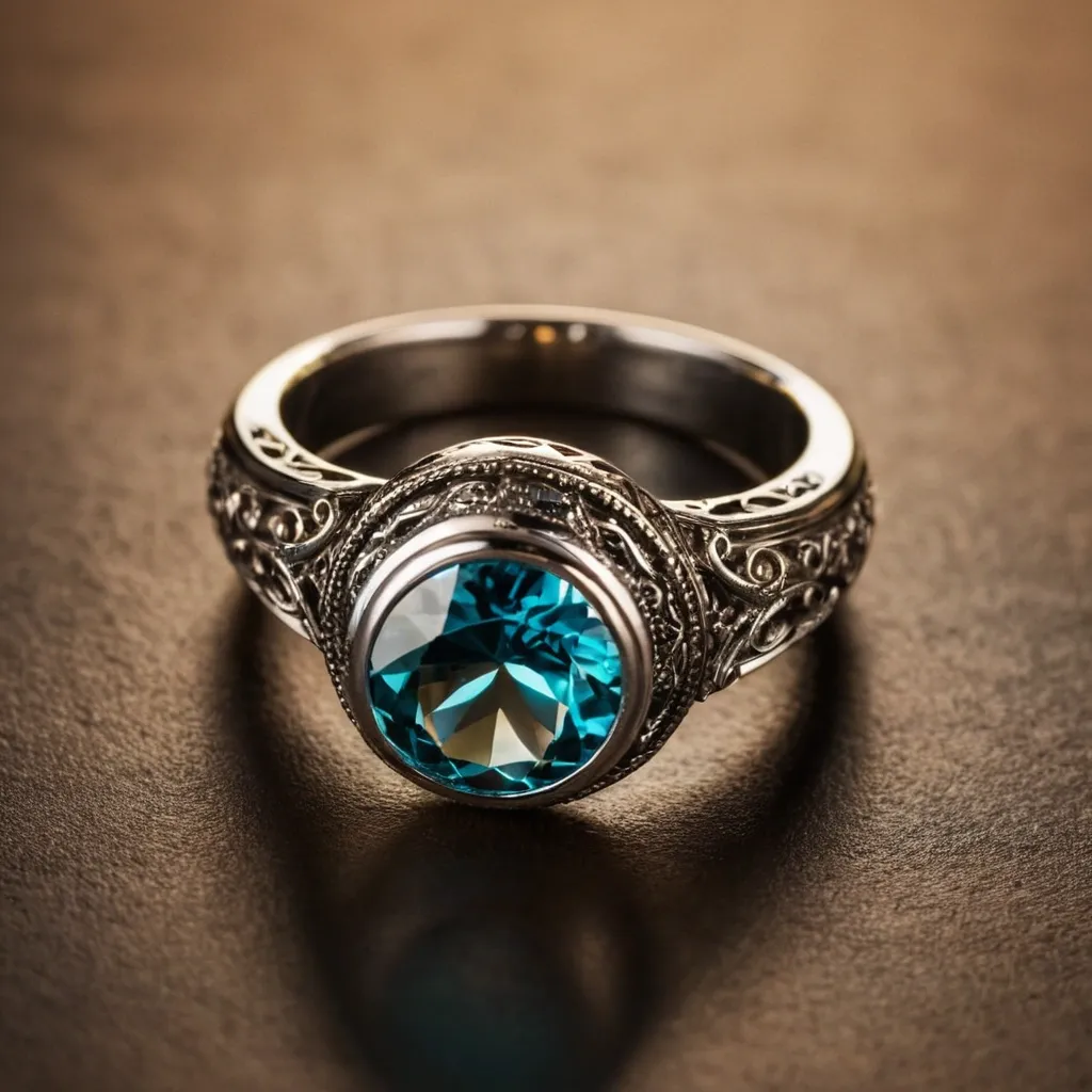 detailed photo of silver ring