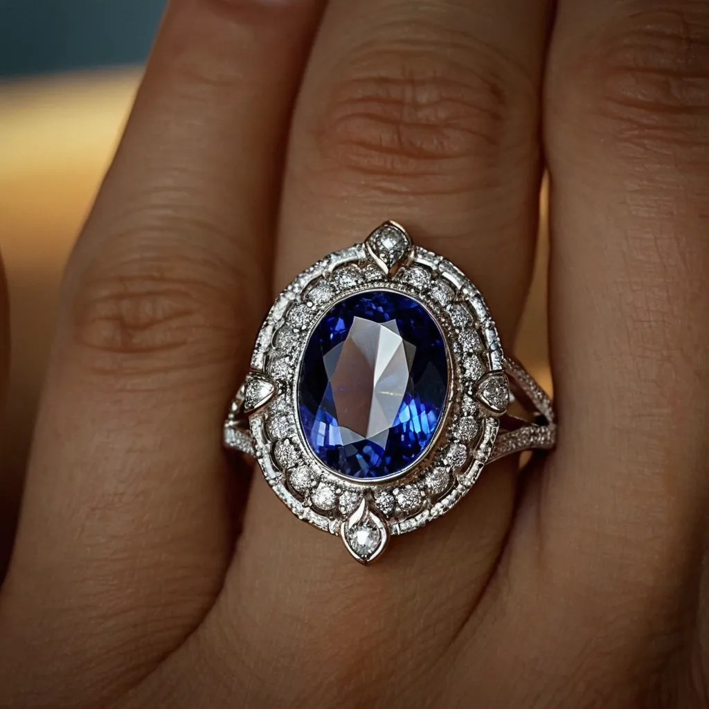 detailed photo of silver ring