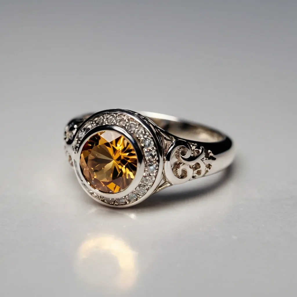 detailed photo of silver ring