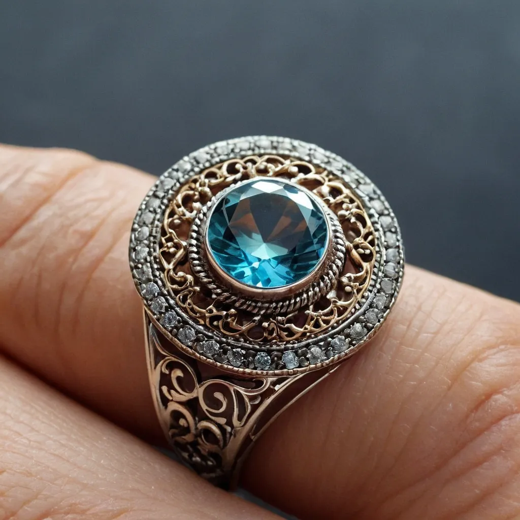 detailed photo of silver ring