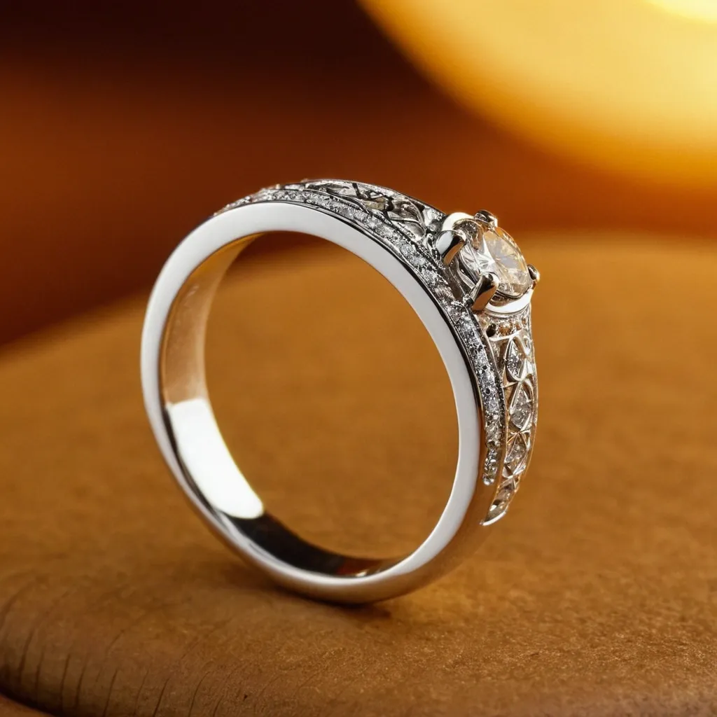detailed photo of silver ring