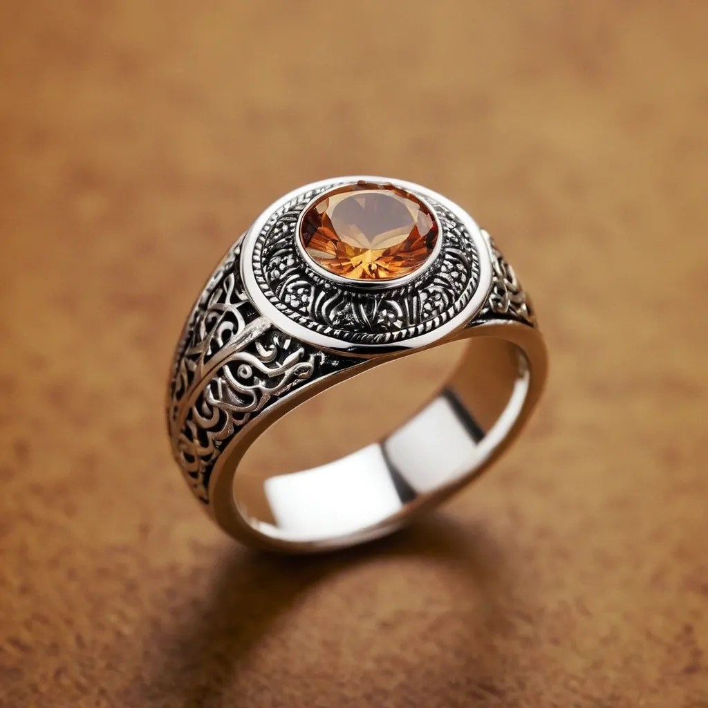 detailed photo of silver ring