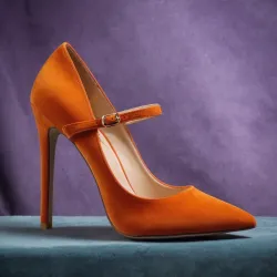 photo of #2 orange high heels