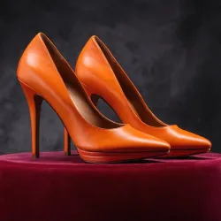 photo of #2 orange high heels