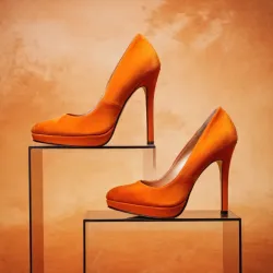 photo of #2 orange high heels
