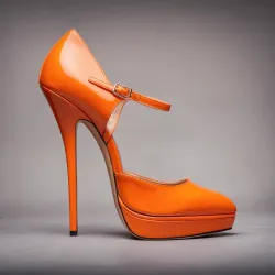 photo of #2 orange high heels