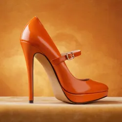 photo of #2 orange high heels