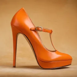 photo of #2 orange high heels