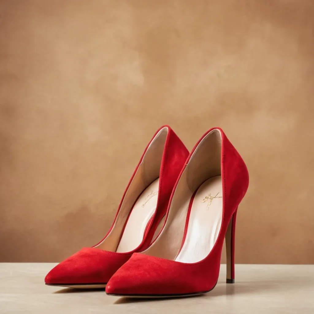 detailed photo of red high heels