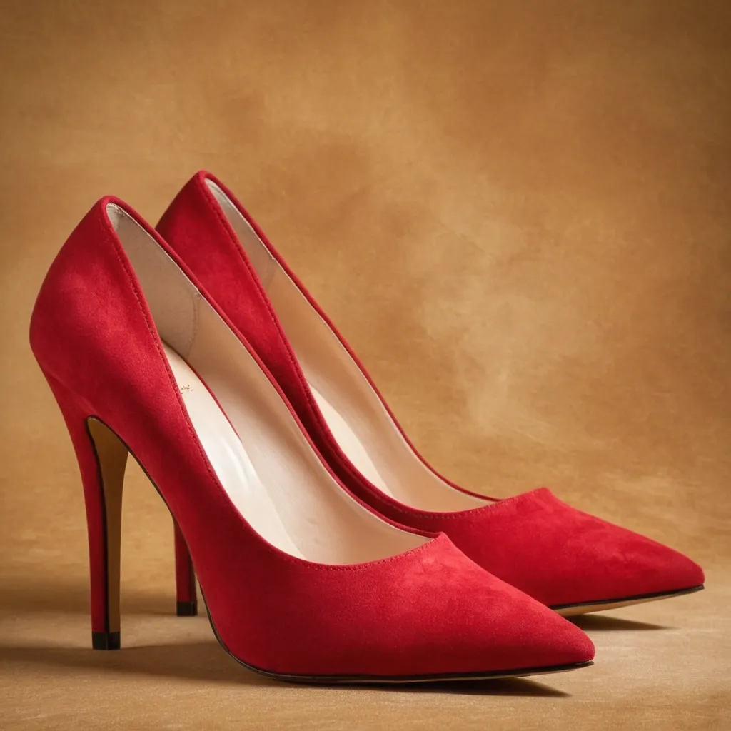 detailed photo of red high heels