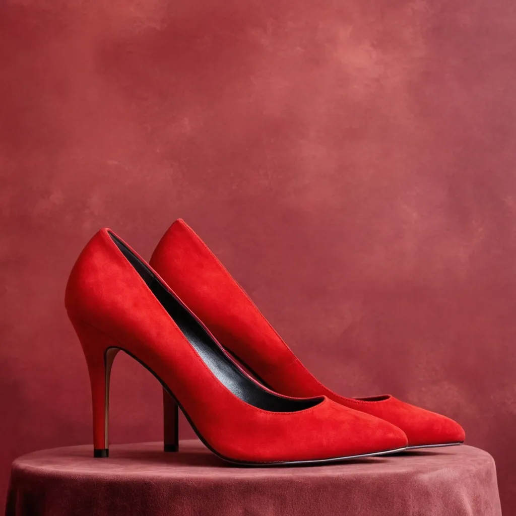 detailed photo of red high heels