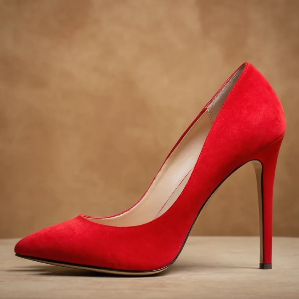 detailed photo of red high heels