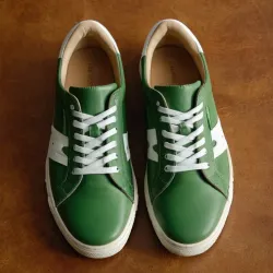 photo of #6 green sneakers