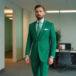 photo of #2 mens green suit