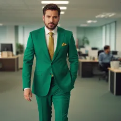 photo of #2 mens green suit