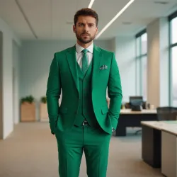 photo of #2 mens green suit