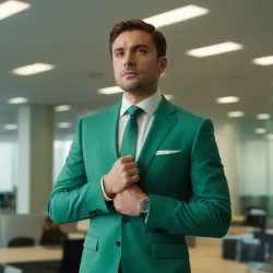photo of #2 mens green suit