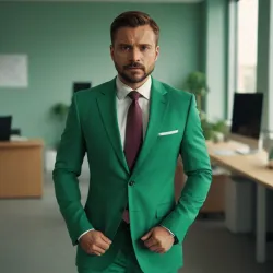 photo of #2 mens green suit