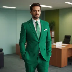 photo of #2 mens green suit