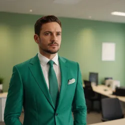 photo of #2 mens green suit