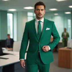 photo of #2 mens green suit