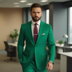 photo of #2 mens green suit