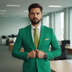 photo of #2 mens green suit