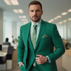 photo of #2 mens green suit
