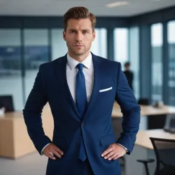 photo of #3 mens navy blue suit