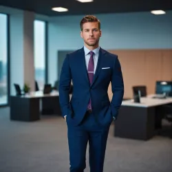 photo of #3 mens navy blue suit