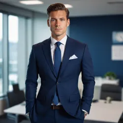 photo of #3 mens navy blue suit